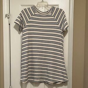 The Impeccable Pig Navy and White Striped Dress